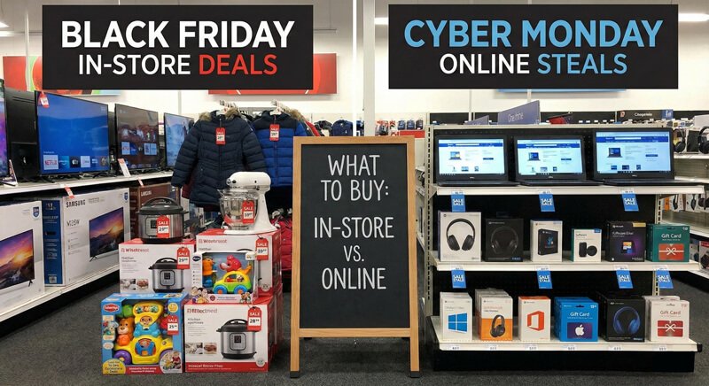Vendredi Noir et Cyber Lundi : Comparaison des Offres Black Friday Vs Cyber Monday Deals