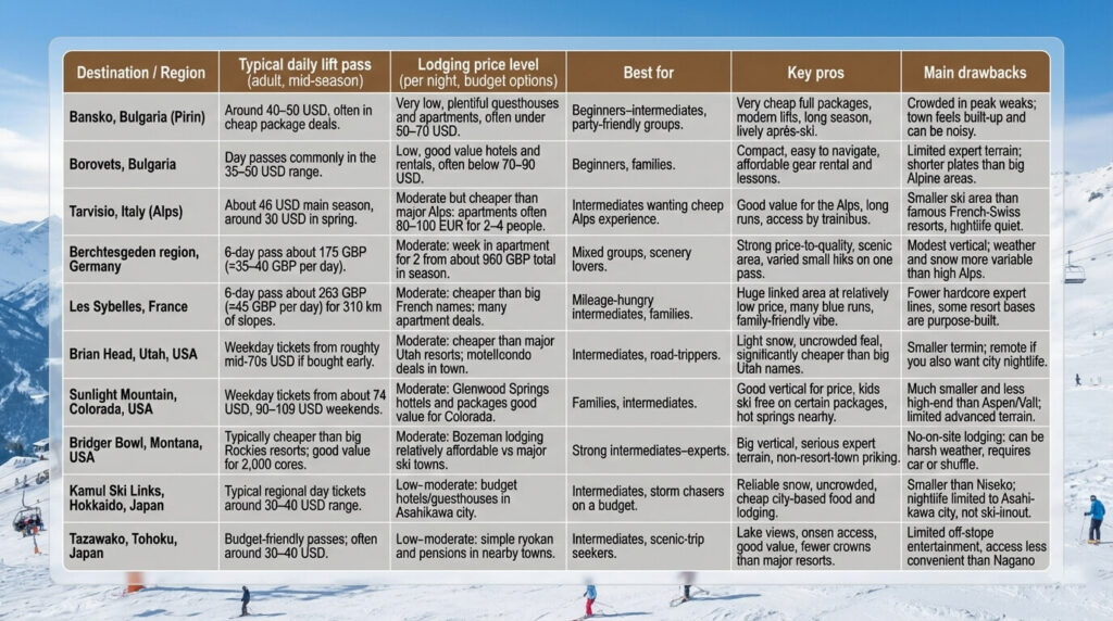 How to Find Cheap Ski Trips Best Cheap Ski Destinations